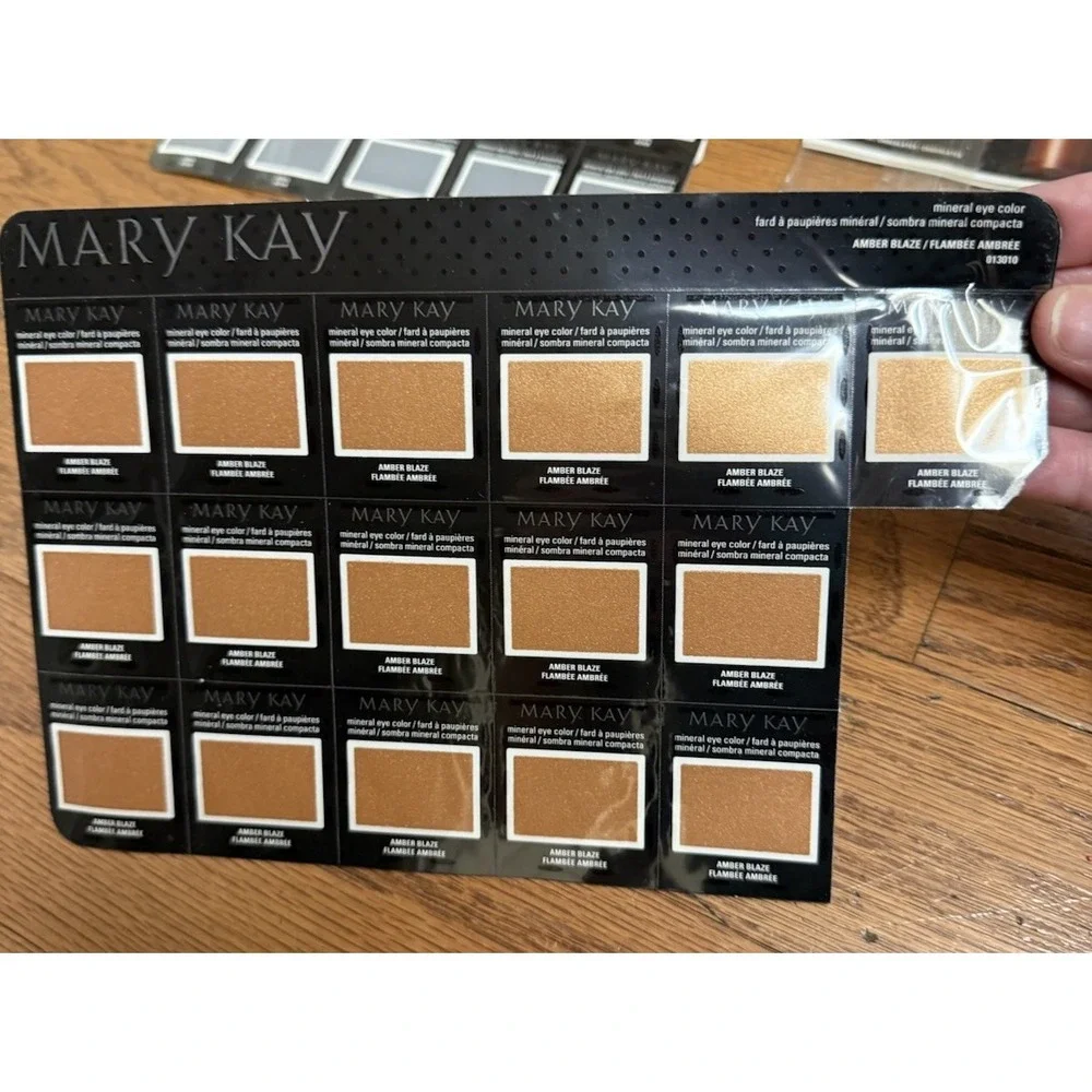 Large Lot Mary Kay Mixed Color Sample Eye Cheek Color Cards Timewise Satin Hands